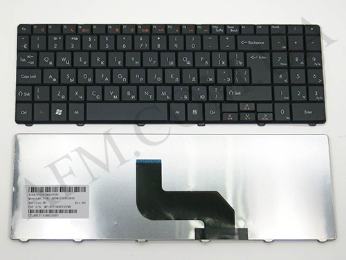 +Клавиатура+КлавиатурнаяПлата Packard Bell DT85/ LJ61/ LJ65/ LJ67/ LJ71/ LJ75 чёрная+русский оригинал