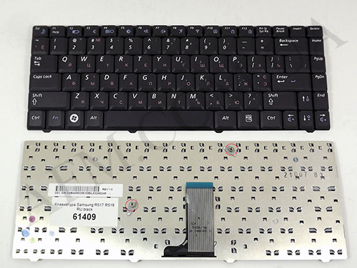 +Клавиатура+КлавиатурнаяПлата Samsung R517/ R519 чёрная+русский оригинал
