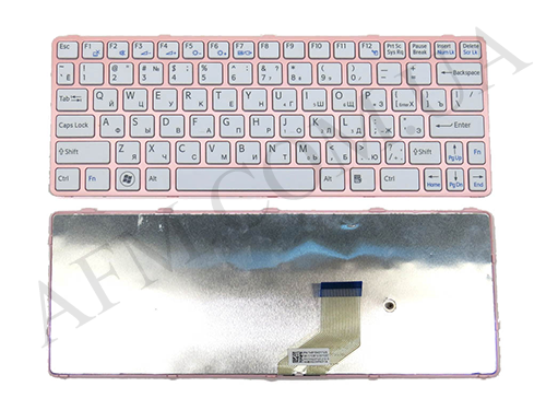 +Клавиатура+КлавиатурнаяПлата SONY SVE11/ E11 серая+русский+розовая рамка оригинал