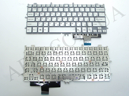 + Клавіатура + КлавіатурнаПлата SONY SVP11/ SVP112 срібляста + російська + горизонтальний Enter оригіна