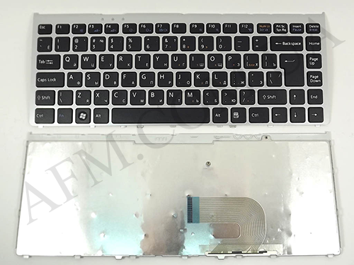+ Клавіатура + КлавіатурнаПлата SONY VGN-FW/ VPC-FW чорна + російська +рамка срібляста оригінал