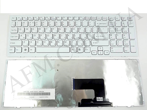+ Клавіатура + КлавіатурнаПлата SONY VPC-EH біла + російська +рамка оригінал
