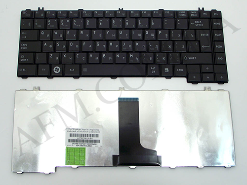 Клавіатура + КлавіатурнаПлата TOSHIBA Satellite C600/ C640/ C645 чорна глянець + російська оригінал