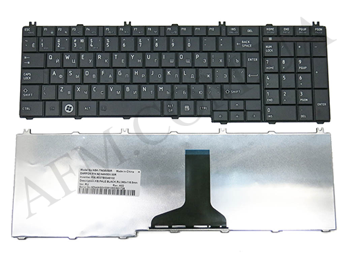 Клавіатура + КлавіатурнаПлата TOSHIBA Satellite C650/ C660/ C670/ L650/ L655 чорна + російська оригінал