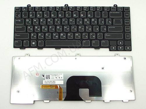 +Клавиатура+КлавиатурнаяПлата DELL Alienware M14x R2 чёрная+русский+подсветка оригинал