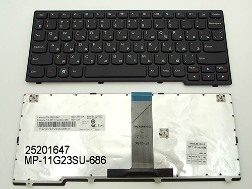 + Клавіатура + КлавіатурнаПлата Lenovo S206/ S110/ S200 чорна + російська оригінал