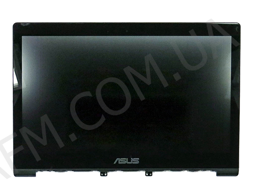 +LCD 13.3" ASUS N133HSE-EA3 Тонка / Глянцева / Шлейф Ліворуч з сенсором +рамка чорний