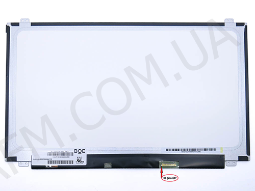 LCD 15.6" NT156WHM-N42 Тонка / Матова / ШлейфСправаВнизу / ВертикальніВушки - Кріплення 30пин