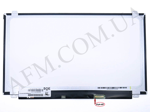 LCD 15.6" N156BGA-EB2 Тонка / Глянцева / ШлейфСправаВнизу / ВертикальніВушки - Кріплення 30пин
