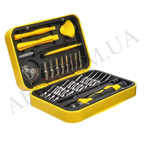 Набор инструментов Aida-A8819 (ручка, 28 бит, удлинитель, пинцет прямой, 3 лопатки, медиатор)