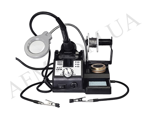 Паяльная станция WEP 926 LED-IV, паяльник, цифровая индикация, лупа, подсветка, 60W/ 90-400 гр С