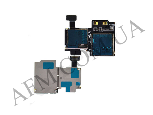 Коннектор SIM and MMC Samsung i9500 Galaxy S4/ i337/ i545/ M919 со шлейфом*