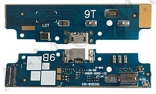 Шлейф (Flat cable) Asus ZenFone Go (ZB452KG) 4.5" з роз'ємом зарядки, з мікрофоном *