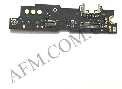 Шлейф (Flat cable) Meizu M3 Note (M681H) с разъёмом зарядки, с микрофоном, плата зарядки