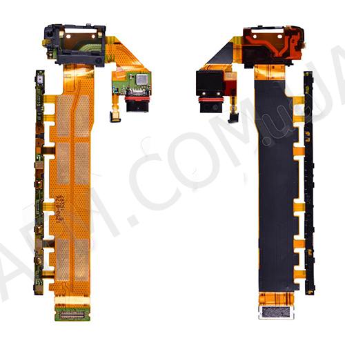 Шлейф (Flat cable) Sony E6533 Xperia Z3+/ E6553 з роз'ємом зарядки, з кнопкою включення, гучності *