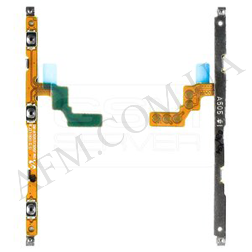 Шлейф (Flat cable) Samsung A105F/ A202/ A606/ M105/ M205/ M305/ M405 с кнопкой включения, громкости