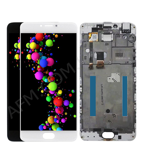 Дисплей (LCD) Meizu M3 Note (M681H/ M681Q/ M681C) чорний + рамка