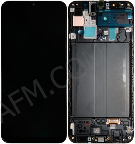 Дисплей (LCD) Samsung A305 Galaxy A30 2019 OLED чёрный + рамка