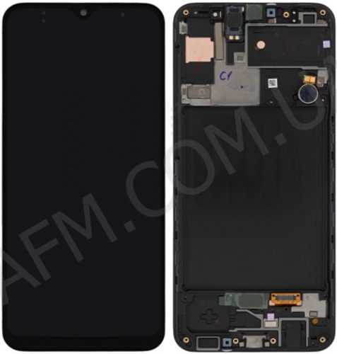 Дисплей (LCD) Samsung A307F Galaxy A30s OLED чёрный + рамка