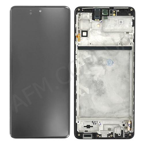Дисплей (LCD) Samsung GH82-23568A M515 M51 2020 чорний сервісний + рамка