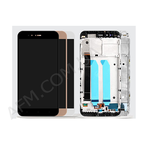 Дисплей (LCD) Xiaomi Mi A1/ Mi5X белый + рамка