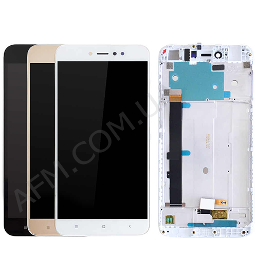 Дисплей (LCD) Xiaomi Redmi Note 5A Prime/ Redmi Y1 3/ 32 4/ 64 Gb білий + рамка