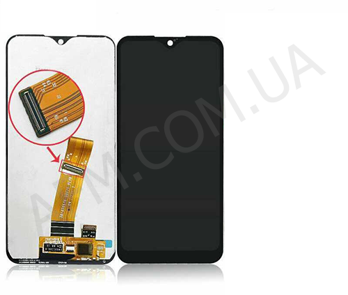 Дисплей (LCD) Samsung A015M Galaxy A01 (широкий конектор) чорний