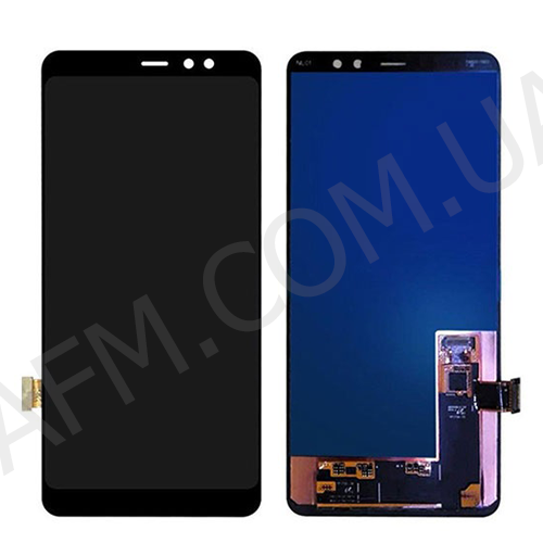 Дисплей (LCD) Samsung GH97-21534A A730 A8 Plus 2018 чорний сервісний