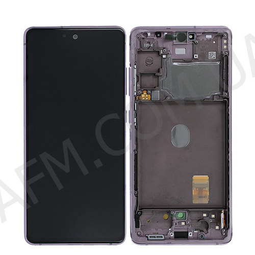 Дисплей (LCD) Samsung GH82-24219C G780 Galaxy S20 FE фиолетовый сервисный +рамка