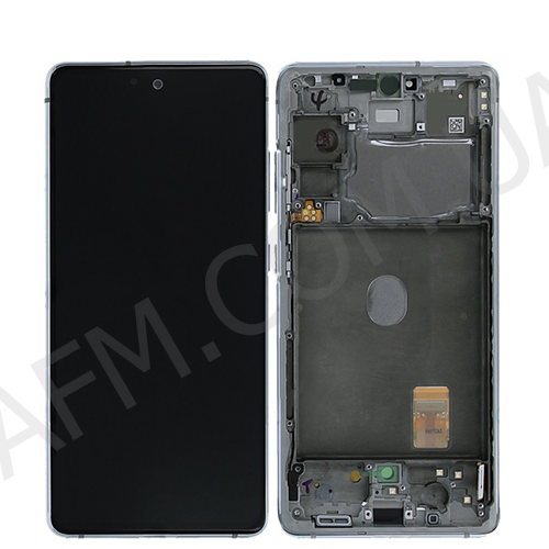 Дисплей (LCD) Samsung GH82-24219B G780 Galaxy S20 FE білий сервісний + рамка