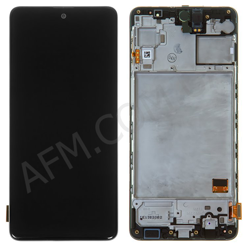 Дисплей (LCD) Samsung GH82-23774A M317 Galaxy M31s чёрный сервисный + рамка