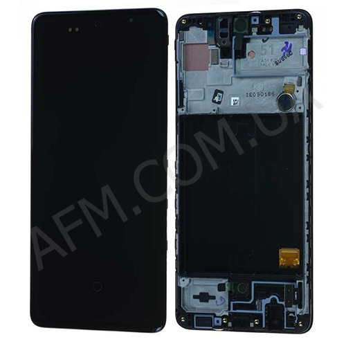 Дисплей (LCD) Samsung A515F Galaxy A51 OLED (Small LCD) чёрный + рамка