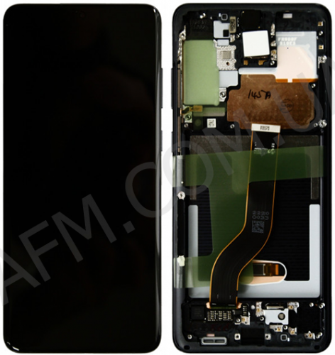 Дисплей (LCD) Samsung GH82-22134A G985 Galaxy S20 Plus/ G986 COSMIK BLACK сервисный + рамка