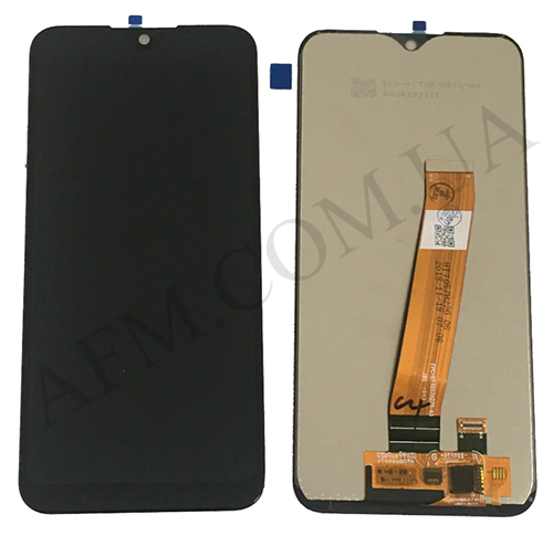 Дисплей (LCD) Samsung GH81-18209A A015M Galaxy A01 чорний сервісний (широкий конектор