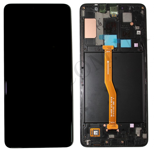 Дисплей (LCD) Samsung GH82-18322A A920F Galaxy A9 2018 чёрный сервисный + рамка