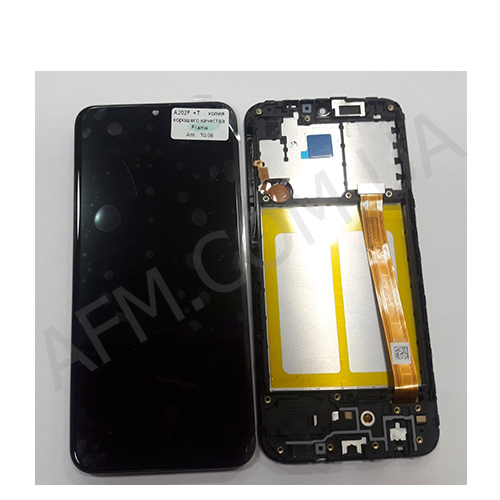 Дисплей (LCD) Samsung A202F Galaxy A20e/ A102U INCELL чорний + рамка