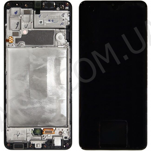 Дисплей (LCD) Samsung GH82-25579A A325 Galaxy A32 4G чёрный сервисный + рамка