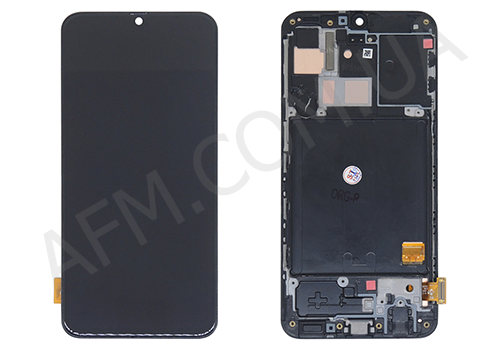 Дисплей (LCD) Samsung GH82-19672A A405 Galaxy A40 2019 чорний сервісний + рамка