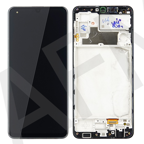Дисплей (LCD) Samsung GH82-26193A M325 Galaxy M32 чорний сервісний + рамка