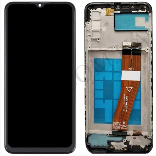 Дисплей (LCD) Samsung A035G Galaxy A03 (163*72) чорний + рамка