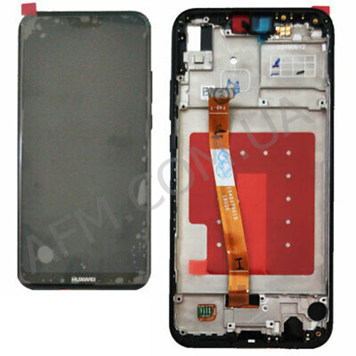 Дисплей (LCD) Huawei P20 Lite Dual Sim (ANE-L21)/ Nova 3e чорний + рамка