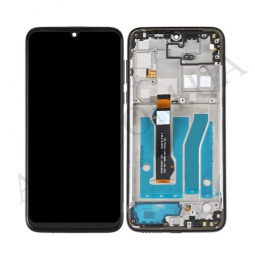 Дисплей (LCD) Motorola XT2019 Moto G8 Plus чёрный + рамка