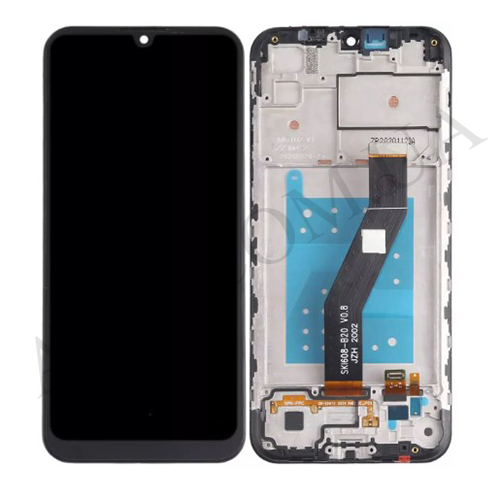 Дисплей (LCD) Motorola XT2053-1-2-3 Moto E6s чорний + рамка