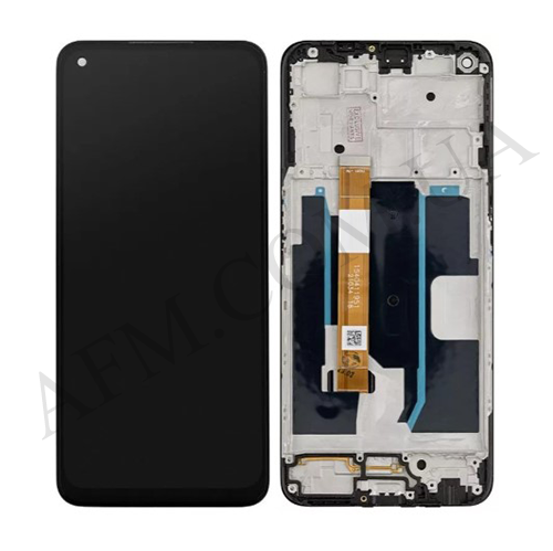 Дисплей (LCD) Oppo A54 5G/ A72 4G/ A74 5G/ A93 5G/ OnePlus Nord N200 5G чёрный + рамка