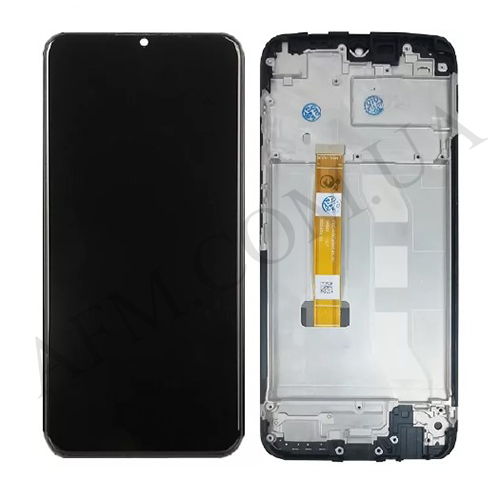 Дисплей (LCD) Realme C12 чёрный + рамка*