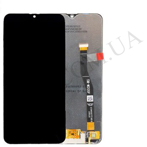 Дисплей (LCD) Samsung GH82-18682A M205 Galaxy M20 2019 чорний сервісний