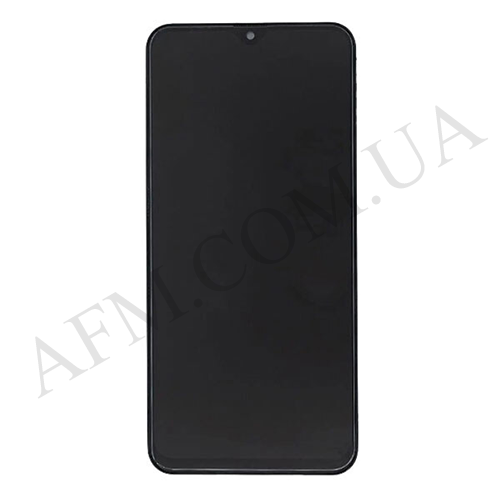 Дисплей (LCD) Samsung GH82-18682A M205 Galaxy M20 2019 чорний сервісний + рамка