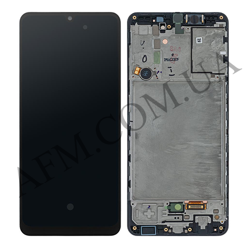 Дисплей (LCD) Samsung GH82-22761A A315 Galaxy A31 2020 чорний сервісний + рамка