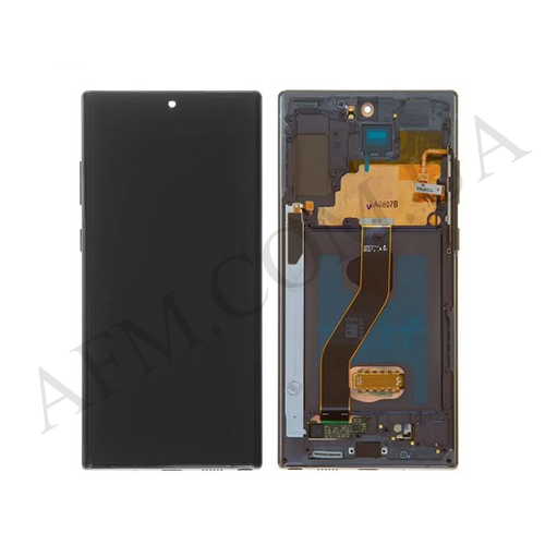 Дисплей Samsung N975 Galaxy Note 10 Plus OLED (Small LCD) чёрный + рамка