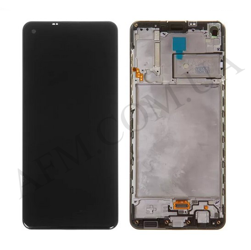 Дисплей (LCD) Samsung A217F Galaxy A21s чорний + рамка